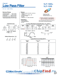 Datasheet VLF-1000+ manufacturer Mini-Circuits